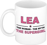 Lea The woman, The myth the supergirl cadeau koffie mok / thee beker 300 ml