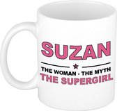 Suzan The woman, The myth the supergirl cadeau koffie mok / thee beker 300 ml