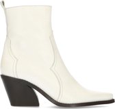 Manfield - Dames - Off white cowboylaarsjes - Maat 38