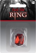 Amscan Ring Vampier Staal Zilver/rood One-size