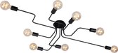 Briloner Leuchten KUGLO plafondlamp industrieel - 8-lichts - E27 max. 60W - zwart