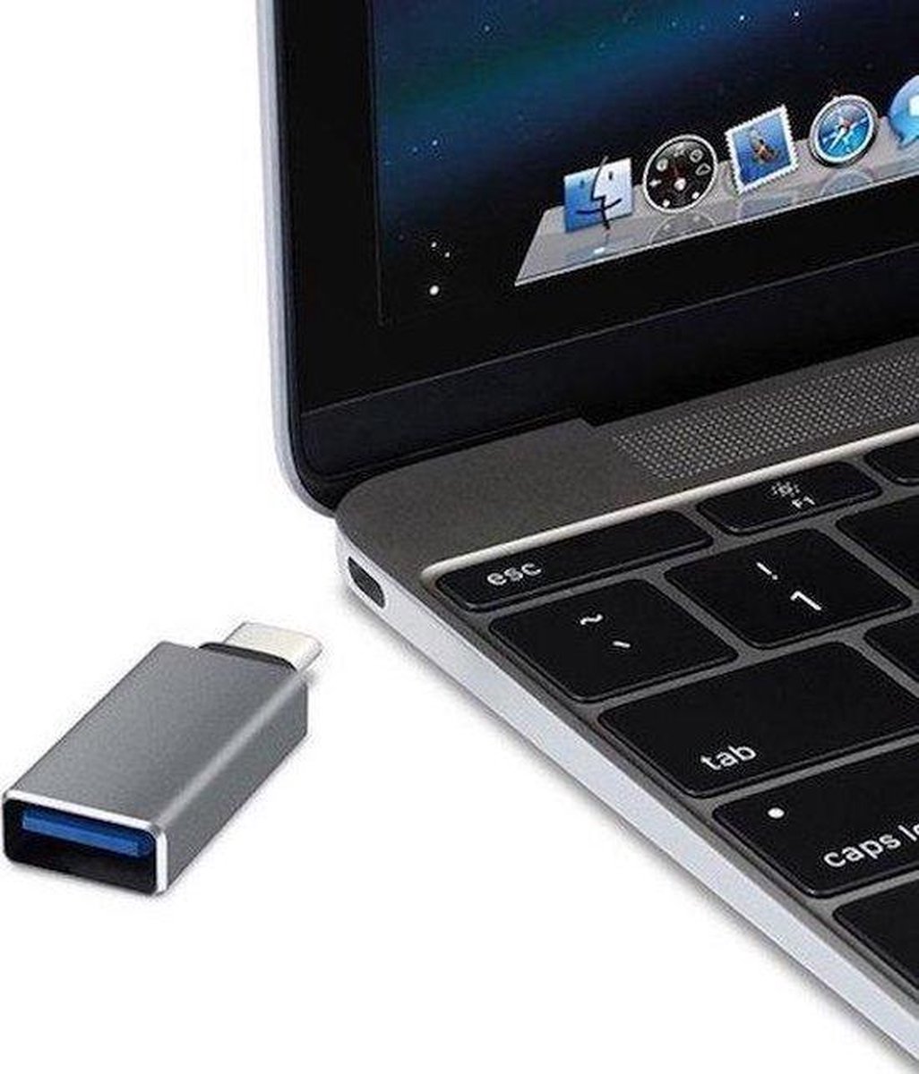 USB-C naar USB-A Adapter [2-Pack], Thunderbolt 3 naar USB 3.0 Adapter | Compatible MacBook Pro 2019/2018/2017, MacBook Air 2018, Pixel 3, Dell XPS en meer Type-C Devices C1 - USB-C naar USB-A adapter OTG Converter USB 3.0 geschikt voor Apple MacBook