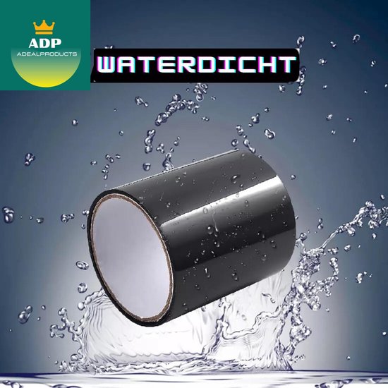 Reparatietape, onderwaterband, afdichtingstape, reparatietape voor zwembad, tuinbuis, lek-reparatie, waterdichte tape, reparatie, kleefhulp, Quick Stop lekken (zwart