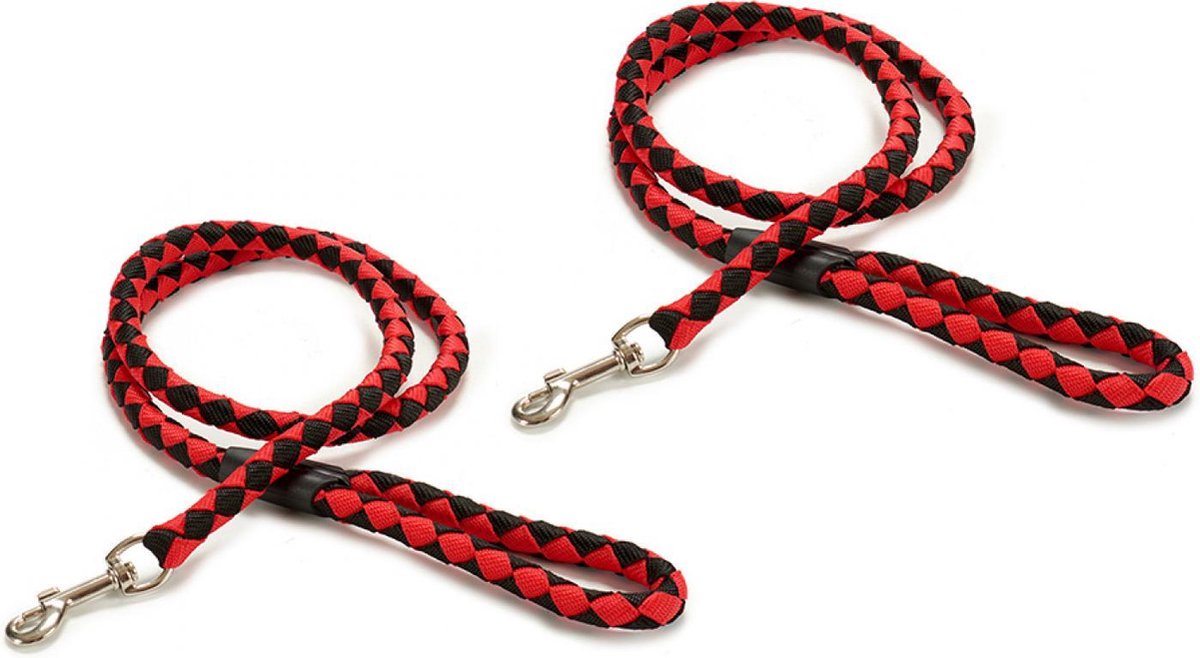 Dog Leash - Leash - Mascow - Red / Black Checkered - 120cm - 1 + 1 Free