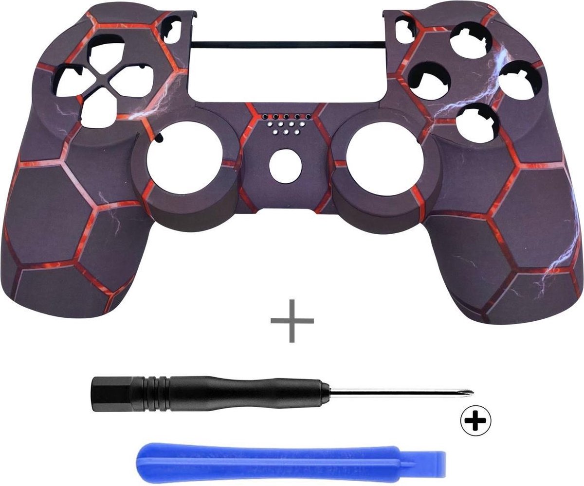 Controller Behuizing Shell PlayStation 4 controller Hex Fireball