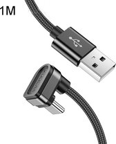 Let op type!! Kuulaa KL-X11 USB naar type-C mobiel spel snel opladen kabel  lengte: 1M (zwart)