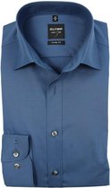 OLYMP Level 5 body fit overhemd - rook blauw - Strijkvriendelijk - Boordmaat: 40
