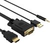 Orico VGA naar HDMI kabel met audio-ondersteuning - 1920x1080 @60Hz - 3M
