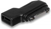 VHBW Sony Xperia magneet connector naar USB Micro B adapter voor Sony Xperia tablets en smartphones - USB2.0 / zwart