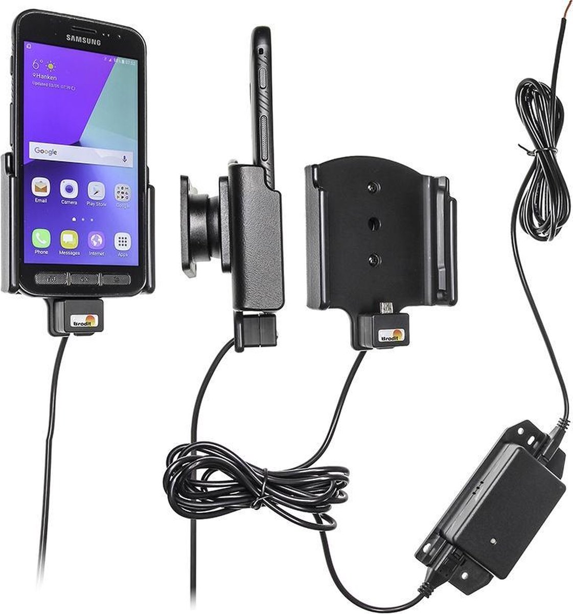 Brodit houder - Samsung Galaxy Xcover 4 Actieve houder met vaste voeding