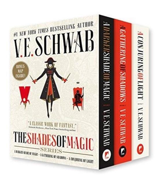 Boek cover Shades of Magic Boxed Set: A Darker Shade of Magic, a Gathering of Shadows, a Conjuring of Light van V E Schwab (Onbekend)