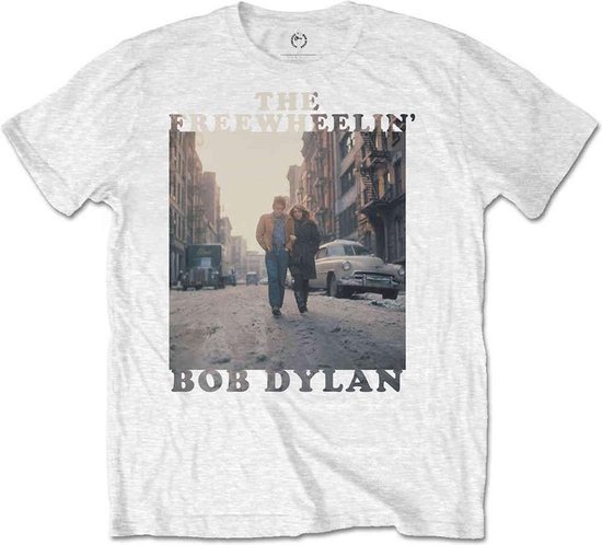 Bob Dylan - The Freewheelin' Heren T-shirt - L - Wit
