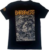 Baroness - Gold & Grey Dateback Heren T-shirt - S - Zwart