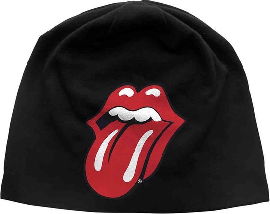 The Rolling Stones Beanie Muts Tongue Zwart