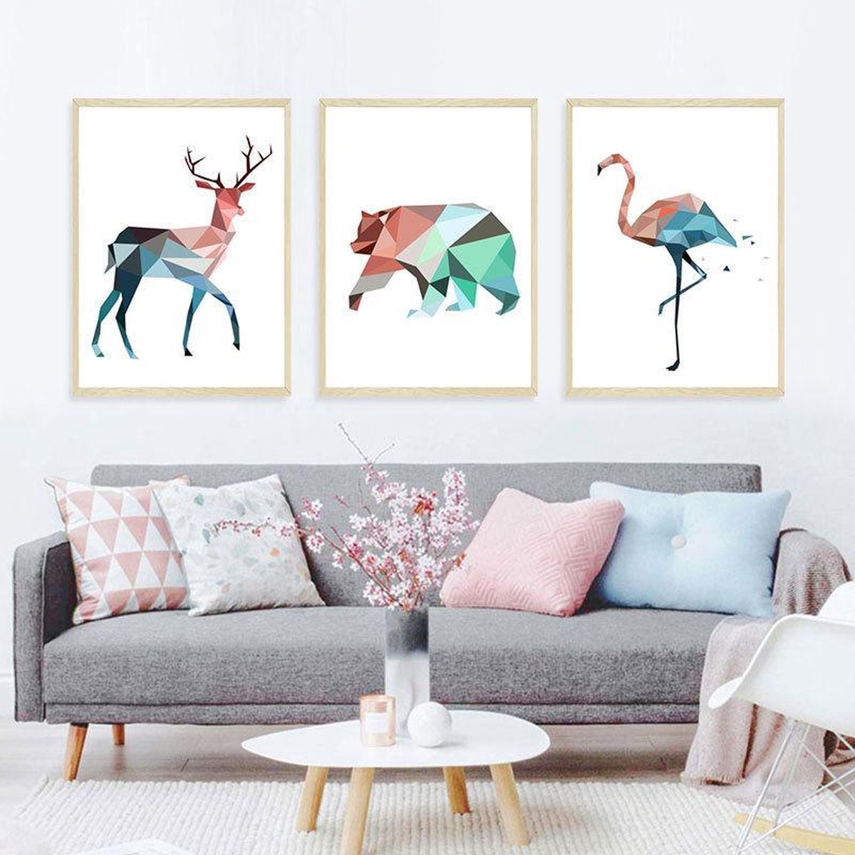 Muursticker | Flamingo | Beer | Hert | Wanddecoratie | Muurdecoratie | Woonkamer | Slaapkamer | Kinderkamer | Babykamer | Jongen | Meisje | Decoratie Sticker