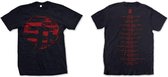 The Cure Heren Tshirt -L- Eastern Red Logo Zwart