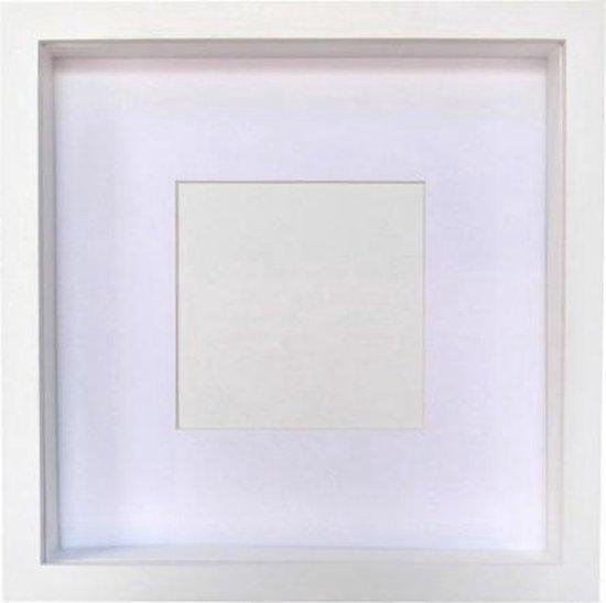 Pelgrim Charles Keasing Pakket Wit houten lijst 16 cm x 16 cm met ophanghaakje | bol.com