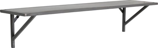 Raw Materials Wandplank - Metaal - Zilver- 80 cm