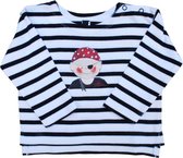 Nautisch streepshirt met piraatje 116/122