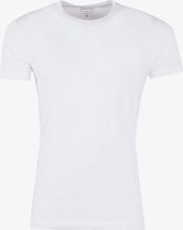 Unsigned heren T-shirt katoen/elastaan - Wit - Maat XL