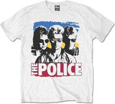 The Police Heren Tshirt -S- Band Photo Sunglasses Wit