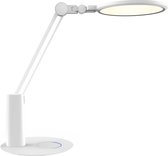 LED Tafellamp - Tafelverlichting - Aigi Dunno - 18W - Natuurlijk Wit 4000K - Dimbaar - Rond - Mat Wit - Kunststof - BES LED