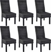 Eetkamerstoelen set 6 stuks Rotan en Mango hout (Incl LW anti kras viltjes) - Eetkamer stoelen - Extra stoelen voor huiskamer - Dineerstoelen – Tafelstoelen