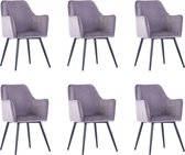 Eetkamerstoelen set 6 stuks Velvet (Incl LW anti kras viltjes) - Eetkamer stoelen - Extra stoelen voor huiskamer - Dineerstoelen – Tafelstoelen