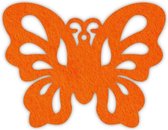 Vlinder onderzetter - Vilt - Oranje - 6 stuks - 10,5 x 9,5 cm - Tafeldecoratie - Glas onderzetter - Cadeau - Woondecoratie - Woonkamer - Tafelbescherming - Onderzetters Voor Glazen - Keukenbenodigdheden - Woonaccessoires - Tafelaccessoires
