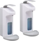 Relaxdays 2 x desinfectie dispenser - zeepdispenser - zeeppomp - zeep dispenser – lotion