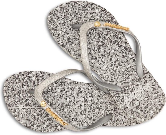 BeachyFeet slippers - Silver Shimmer (maat 39/40)