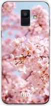 Samsung Galaxy A6 (2018) Hoesje Transparant TPU Case - Cherry Blossom #ffffff