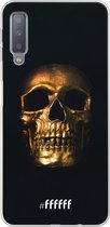 Samsung Galaxy A7 (2018) Hoesje Transparant TPU Case - Gold Skull #ffffff