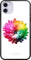 iPhone 11 Hoesje TPU Case - Rainbow Pompon #ffffff