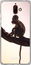 Nokia 7 Plus Hoesje Transparant TPU Case - Macaque #ffffff