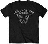 Paul McCartney Heren Tshirt -2XL- Wings Logo Zwart