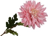 Silk-ka Kunstbloem-Zijden Bloem-Chrysant Steel Zijde Roze 62 cm Voordeelaanbod per 2 stuks