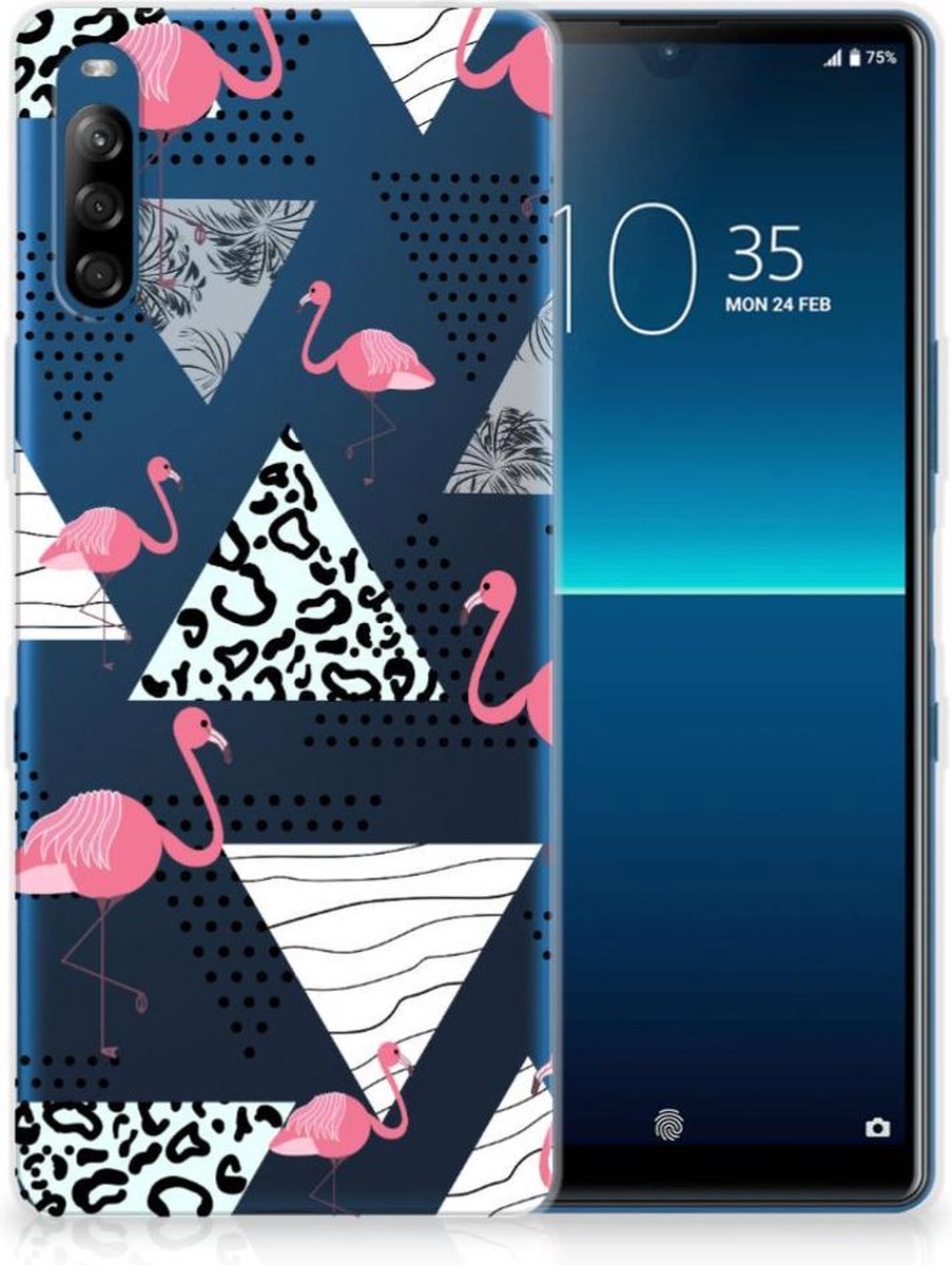 Sony Xperia L4 TPU Hoesje Flamingo Triangle