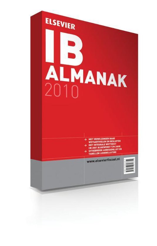 Cover van het boek 'Elsevier IB Almanak 2010 / druk 1' van W. Buis