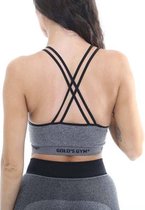 Gold's Gym Ladies Seamless Crop Top - Grey Marl/Black - M/L