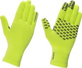 GripGrab - Waterproof Knitted Thermo Fietshandschoenen Regen Handschoenen - Geel Hi-Vis - Unisex - Maat XL/XXL