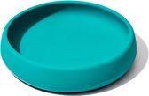 Assiette silicone OXO Tot Sarcelle | Turquoise | Incassable | Fond lesté | Vaisselle Bébé et enfant