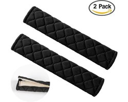 Luxe Gordelhoes - Auto Gordelbeschermer - Gordelkussen - Zwart - 2 stuks Gordelbeschermers