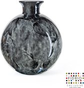 Design vaas Bolvase with neck - Fidrio NERO - glas, mondgeblazen - diameter 19 cm