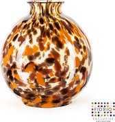 Design vaas Bolvase with neck - Fidrio Havanna - glas, mondgeblazen - diameter 23 cm