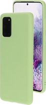 Mobiparts Siliconen Cover Case Samsung Galaxy S20 Plus 4G/5G Pistache Groen hoesje