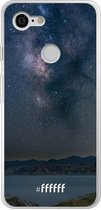 Google Pixel 3 Hoesje Transparant TPU Case - Landscape Milky Way #ffffff