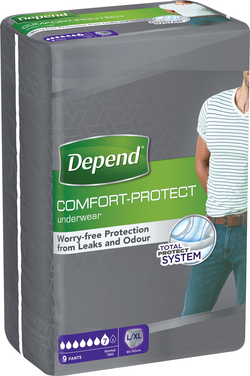 Goedkoopste Depend Pants L/XL Incontinentie - 9 stuks - Incontinentiebroekjes