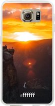 Samsung Galaxy S6 Hoesje Transparant TPU Case - Rock Formation Sunset #ffffff