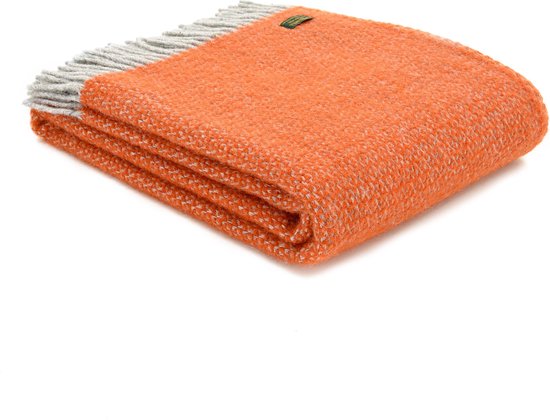 Plaid oranje, wol, patroon: | bol.com